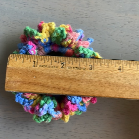 Crochet Hair Scrunchie Hand Crafted Crocheted by Seller - Picture 4 of 4